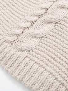 Women's Autumn Fashionable Minimalist Cable Knit Pullover Sweater