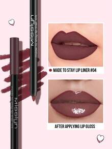 Misslyn Long-Lasting High-Pigment Lip Liner Pencil, Intense Lasting Lip Color, Gel Lip Liner Pencil Can Be Sharpened, Smooth Application, Natural Makeup Effect, Can Be Sharpened With Pencil Sharpener, High Color Payoff, Creates Natural Lip Makeup, Long-Lasting Smooth Ultra-Fine, Matte Lip Liner Pencil, No Smudging, Y2K Makeup, Suitable For Party, Beach, Travel, Vacation, Camping, Outdoor Activities, Rose Color - 04 - View 7
