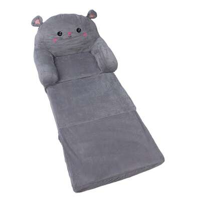 2-in-1 Kinder Sofa faltbar Cartoon Stoff & Schaumstoff atmungsaktiv Klapp-Sofa für Babys Kinder 3-lagig