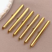 10 buah Gesper Ujung Geser Stainless Steel 304, Gesper Tabung, Penutup Ujung Geser, Aksesoris Perhiasan, Perlengkapan untuk Pembuatan Perhiasan DIY - MultiWarna - View 15