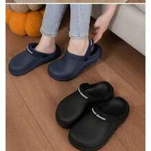 Waterproof And Oil-Proof Chef Shoes, Comfortable, Non-Slip And Durable Deodorant Kitchen Shoes, Indoor And Outdoor Casual Fashion Soft-Soled Slippers With Headgear, Shoes With A Sense Of Stepping On , Universal For Men And Women, Black, Gray Pink - Grey - View 5