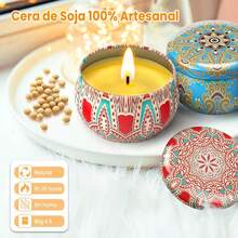 Juego de 12 Velas de Soya Aromáticas de 2.2Oz, Relajantes y Perfumadas, Regalo Ideal para Cumpleaños, Navidad, Aniversario, Baño, Espacio de Yoga - 8p - Ver 3