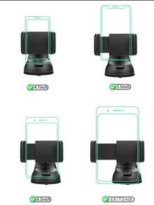 1 pieza Soporte de teléfono para coche multifuncional y giratorio 360 grados