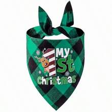 1pc Christmas Triangle Scarf, Suitable For Cats, Dogs, Pet Parties, New Year Celebrations, Christmas Decorations