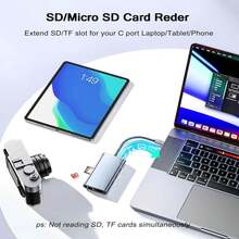 NUO XI 11 合 1 USB C 集线器适配器，带 4K USB C 转 HDTV、VGA、100Mbps 以太网、100W PD、3 USB-A 5Gbps、MicroSD/SD 读卡器，兼容大多数 C 型设备 - 灰色 - 查看 5