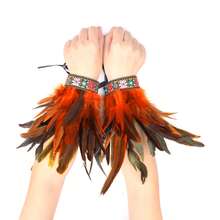 人造羽毛腕带 羽毛蕾丝手镯 蕾丝腕带 女士万圣节服装角色扮演 2 件装 - 彩色 - 查看 14