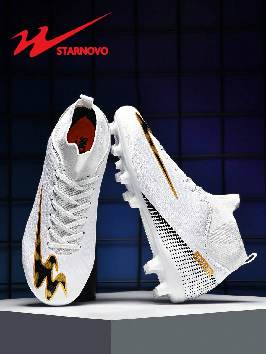 STARNOVO 男女通用足球鞋，时尚运动足球鞋，弹性鞋领，更加舒适，专业足球鞋，适合训练和比赛（本商品有尺码表，请检查您的脚码）