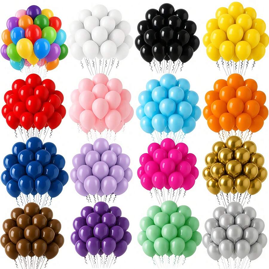 50/100 件简约婚礼装饰气球，5/10 英寸气球套装，适用于生日、婚礼、订婚、户外拍照、迎婴派对、农场、气球拱门、迎婴派对、单身派对、性别揭晓、圣诞节、DIY 装饰