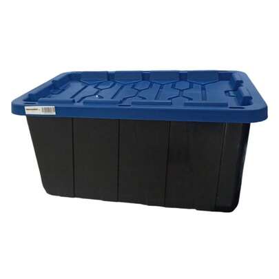 YESH MARKET Caja Plástica Uso Rudo 55x36x37cm Profesional 54 Lts Color Amarilla y Azul. Plástico resistente para uso rudo, resistente al exterior e ideal para almacenar productos por un tiempo, guardar cosas de navidad, ropa de verano o invierno, equipo de instalación, herramientas, etc. Tapa de buena calidad para garantizar hermeticidad y proteger sus productos o equipo de trabajo.