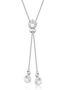 Light Point Necklace With Adjustable Double  Plated In 18k Gold And 925 Silver - 銀色 - 查看 5