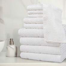 10 Piece Towel Set With Upgraded Softness And Durability White