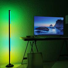 NBBUFF Đèn góc sàn 1 chiếc, đèn sàn LED đổi màu, đồng bộ nhạc, đèn chiếu sáng góc hiện đại có điều khiển từ xa và ứng dụng, chế độ DIY sáng tạo và chức năng hẹn giờ, đèn đứng thông minh LED cho phòng ngủ, phòng khách, phòng chơi game, trang trí Halloween và Giáng sinh, quà tặng sinh nhật. - đèn sàn - Xem 10
