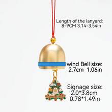 20 piezas Campanas de viento de Navidad, adornos de campanas de viento, decoraciones navideñas, coronas, regalos, timbres decorativos, pequeños regalos creativos, recuerdos de fiesta, decoración del hogar, decoración de habitación de invierno