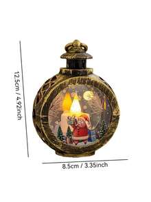 Lanternes décoratives de Noël, Père Noël, Bonhomme de neige, Décorations de Noël, Lumières décoratives d'intérieur/extérieur, Alimentées par batterie - Multicolore - Voir 10