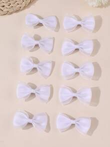 NAIZHU Set Jepit Rambut Kupu-kupu Putih untuk Anak Perempuan (10pcs/20pcs), Cocok untuk Pemakaian Sehari-hari dan Dekorasi Musim Pernikahan. - Putih - View 8