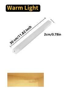 1pc USB Rechargeable LED Motion Sensor Light - Wireless, Warm/White, Night Light, Kitchen Decor, Home Decor, Room Decor, Suitable For Kitchen, Closet, Hallway And Stairs, Bedroom, Ideal For Hotel, Bar, Restaurant