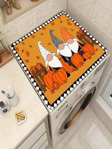 1/10 piezas Esterilla de drenaje de cocina con estampado de cuadros negros y blancos, hojas de arce o calabaza para el Festival de la Cosecha de Otoño - Esterilla de drenaje absorbente, Serie naranja de Acción de Gracias feliz - Adecuada para máquinas de café, almohadillas para lavavajillas - Decoración festiva - Multicolor - Ver 11