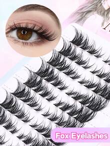 80pcs 40D DIY Eyelash Extension D Curl Individual Lashes Mixed Tray Faux Mink Eyelash Extension Black Single Lash Extension Thin Invisible Band DIY False Lashes Beginner 5 Seconds Series