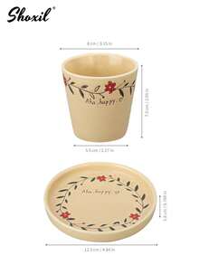 shoxil 1pc 350ml/12oz Stainless Steel Drip Bag Coffee Kettle - Ideal For Pour Over Brewing, Home Barista Use, Office Coffee Corner & Travel Camping - Aha Flower Ceramic Mug - View 8