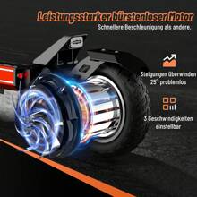 TODIMART S9 Electric Scooter For Adults, Brushless Motor, Maximum Range Of 65-80 Km, 10-Inch Off-Road Tires, Handles Slopes Of 25°, And Can Be Folded And Stored With A Maximum Load Of 130 Kg - 黑色 - 查看 4