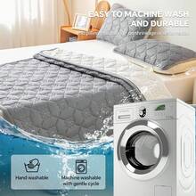 Waterproof Mattress Pad - 1 Pc Soft&Breathable King-Size Mattress Pad, Removable Waterproof Mattress, Comfortable Bedding - Protective Cover, Hotel Quality, Strap Design - Blue - View 5