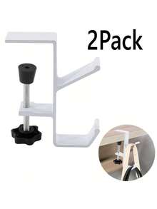 1 件学生背包挂钩、免螺丝桌钩、耳机挂架、耳机支架、挂袋挂钩 - 黑色 - 查看 14