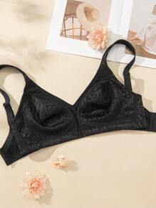 Wingslove Plus Size Women Full Coverage Unpadded Comfortable Shaping Wireless Bra - Black - View 7