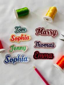 Custom Name Embroidered Patch - Personalized Text Embroidery, Iron-On/Sew-On Design - Ideal For Jackets, Hats, Backpacks, Uniforms, Bags - Perfect For Kids, Teens, Adults, Team Members - Custom Applique, Name Badge, Clothing Accessory,Great For Teens, Crafters, Teams, Families - Custom Applique, Name Tag, Fashion Accessory