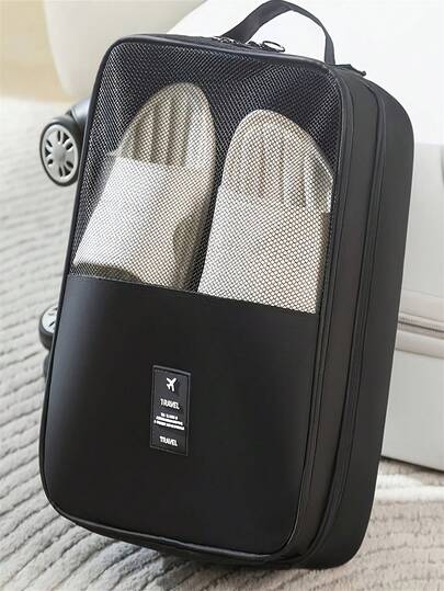 Travel Shoe Storage Bag - Hanging Organizer, Large Capacity, Multi-Functional, Machine Washable, Space-Saving Luggage, Various Colors - Durable Polyester, Multiple Compartments, Suitable For Shoes And Accessories, Travel Luggage, Usable All Year Round (Spring, Summer, Autumn, Winter)