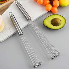 Batedor de Aço com Bola de Aço, Batedor de Ovos Manual de Aço Inoxidável, Utensílio de Cozinha para Assar Batedor