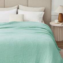 Large 50 X 70% Cotton Muslin 6-Layer Breathable Lightweight Throw Blanket Bed And Couch, Soft Quilt Bedspread, All-Season Gauze Blanket Adults, Lavender - 作為 - 查看 3