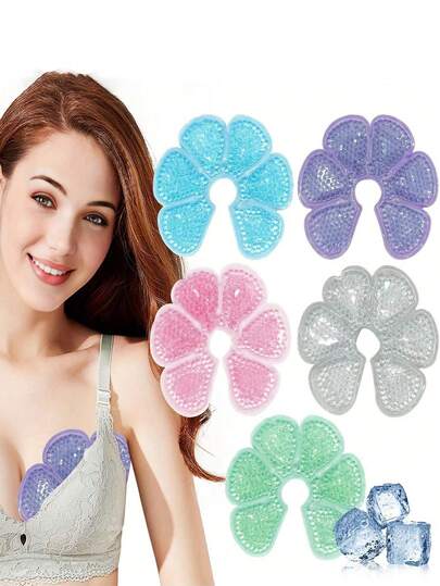 1pc Reusable Ice Pack Chest Pad, Double-Sided Design, Cooling Gel Pad, Daily Care Tool, Multi-Function Cold & Hot Compress Gel Bead Chest Pad, For Relaxation And Relief Of Chest Discomfort, Cold & Hot Compress Chest Pad, Excellent Gift For Women