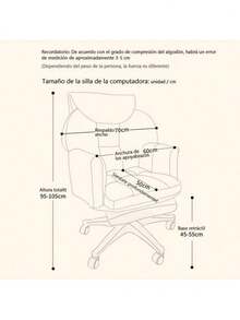 Sillón De Oficina Con Pedalera Cómodo Giratorio Reclinable - Blanco - Ver 10