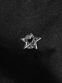 1pc Hollow Five-Pointed Star Grillz, Simple Hip Hop Style Gold Teeth Grill, Suitable For Men And Women Daily Wear