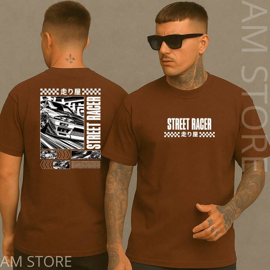 camiseta camisa algodão estampada streetwear t shirt street race