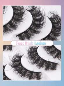 10 Pairs Natural Long Cross Eyelashes With Packing Box, 3D False Eyelashes Eyelash Extensions, Beautify Looks