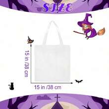 1PC Personalized Halloween Tote Bag For Girls Boys, Custom Name Trick Or Treat Bag, Cute Ghost Pumpkin Tote, Halloween Candy Tote Bag, Gift For Her - Kiểu 4 - Xem 9