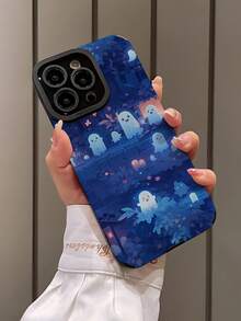 1 件万圣节时尚个性化夜鬼竖条纹高端仿皮防摔防指纹防震手机壳适用于苹果和各种型号 - 彩色 - 查看 4