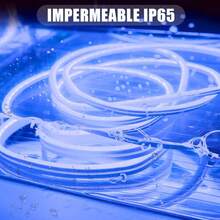 Luz Led Neon Blanca Cálida 5M 600 Ledes Flexible Cortable IP67 Impermeable para Exterior Habitación - Azul - Ver 11