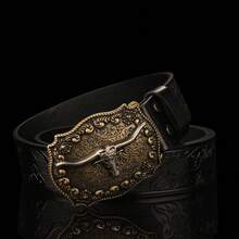 1 chiếc thắt lưng da PU đính đinh tán họa tiết cao bồi miền Tây đa năng, bền, thời trang, phù hợp với mọi mùa, thường ngày, công sở, bạn trai, chồng, bố, quà tặng cho nam, trang phục hàng ngày, thời trang, thanh thiếu niên, ngoài trời, kỳ nghỉ, thể thao, du lịch, đường phố, boho, cổ điển, mùa thu, mùa thu, phụ kiện thu đông Halloween, phù hợp cho thanh thiếu niên, thanh niên, nam giới, thường ngày, ngoài trời, thể thao, kỳ nghỉ, quà tặng tốt nghiệp, sinh nhật, trang phục hàng ngày - màu đen - Xem 13