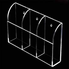 1PC TV Remote Control Holder Wall Mount Acrylic Organizer Acrylic Stand Box Storage - Three Cases - View 3