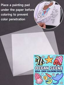 1 件海洋场景：Coco 涂色书，适合成人和青少年，以超级可爱的动物角色为特色，设计简单易懂，适合放松和学校用品，青少年玩具涂色书礼物，适合男孩和女孩万圣节、圣诞节。12 色绘画套装（默认不含笔）