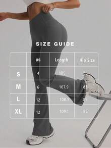 FWH High-Waisted Flare Yoga Pants With Hidden Pockets, 4-Way Stretch, Suitable For Workouts And Everyday Wear Winter - Multicolor - View 5