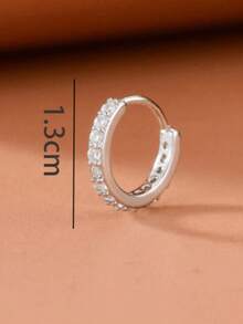 1pc Fashionable Micro-Inlaid Super Shiny Nose Ring (For Women)