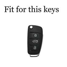 ABS Carbon Fiber White Car Key Case Cover For Audi C6 R8 A1 A3 Q3 A4 A5 Q5 A6 S6 A7 B6 B7 B8 8P 8V 8L TT RS Sline