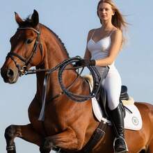 Conjunto de látigo de vaquero artesanal - Mango de vaquero - Negro - 1 pieza negra - Ver 9