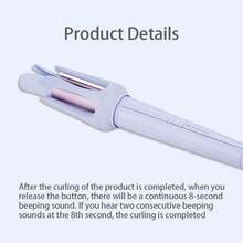 Ferro de Ondular Automático com 3 Configurações de Calor, Rotação de 360°, Adequado para Penteados: Ondas Pequenas, Ondas Grandes, Volume