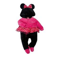 Mameluco para bebe con gorro bordado Disney - Rosa Fucsia - Ver 2