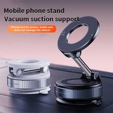 1pc Universal High-End Magnetic Car Phone Holder With Vacuum Suction For Car Dashboard, Suitable For Central Control Screen, Ideal For Car Navigation
