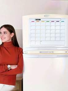 (Mini) Calendario magnético de pizarra seca con estilo - Planificador mensual versátil para el refrigerador - Fácil organización y decoración de la cocina